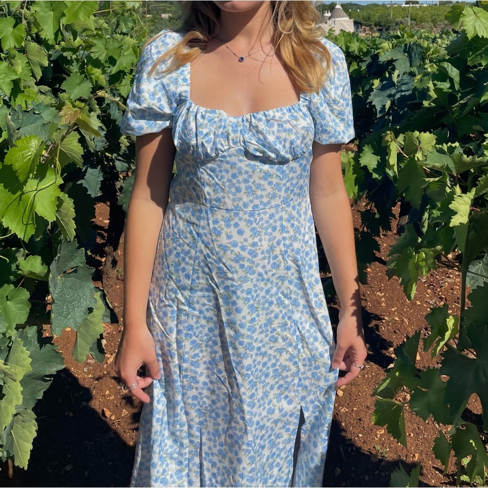 Blue Floral Dress